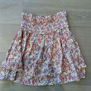 Rails Floral A-Line Skirt - Red and Blue